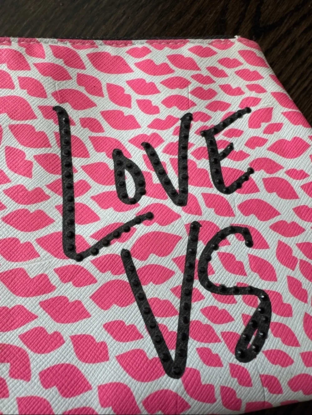 Victoria Secret Love VS Pink & White Cosmetic bag